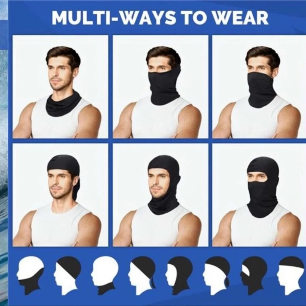 6 Pack Balaclava Ski Face Mask: Cooling Neck Gaiter Full Head Mask Face Cover
